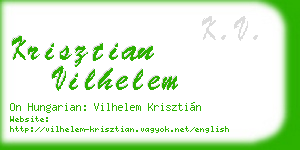 krisztian vilhelem business card