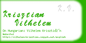 krisztian vilhelem business card